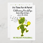 Relish Picklball Party Invitation Kaart (Voorkant / Achterkant)