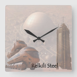 Relkili Steel Hoesje Art Vierkante Klok
