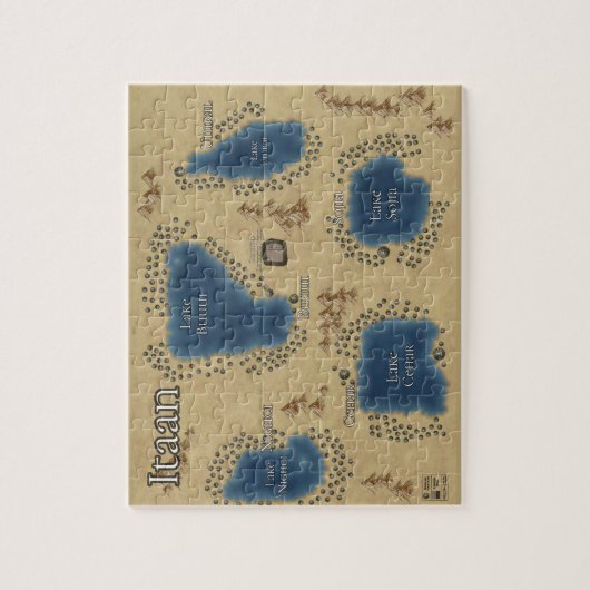 Relkili Sun Itaan Kaart Hoesje Kunst Legpuzzel (Verticaal)