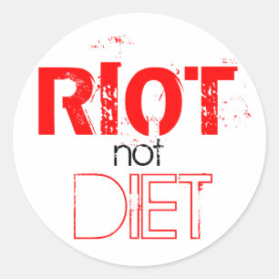 RELLEN GEEN DIEET RONDE STICKER