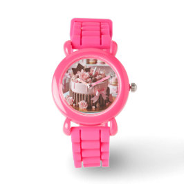 Relógio Aniversário Rosa Infantil Horloge