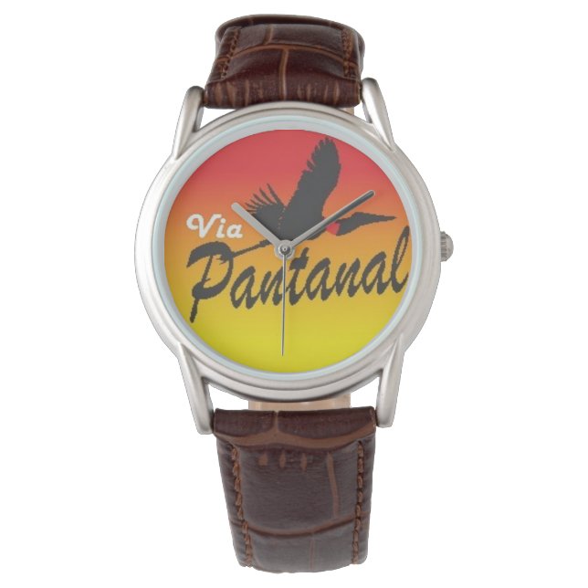 Relógio clássico masculino pulseira couro horloge (Voorkant)