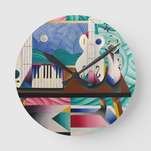 Relógio com a pintura de Teixeira Leite Ronde Klok (Voorkant)