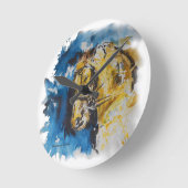 Relógio de parede Cavalo em Manchas Aguadas Ronde Klok (Hoek)