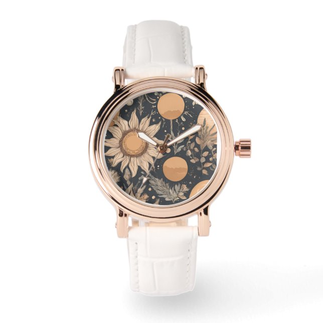 Relogio feminino delicado estampa boho chic horloge (Voorkant)
