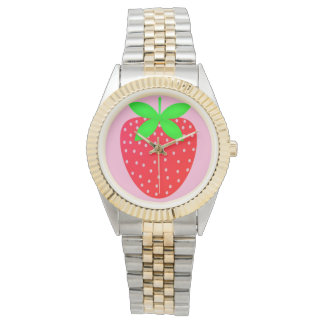 relógio feminino estampa com morango horloge