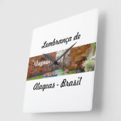 Relogio lembrança de Alagoas Vierkante Klok (Hoek)