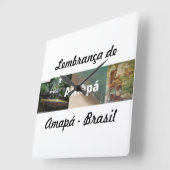 Relogio lembrança de Amapá Vierkante Klok (Hoek)