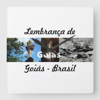 Relogio lembrança de Goiás Vierkante Klok