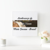 Relogio lembrança de Mato Grosso Vierkante Klok (Huis)