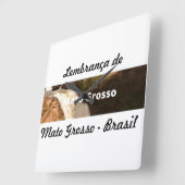 Relogio lembrança de Mato Grosso Vierkante Klok (Hoek)