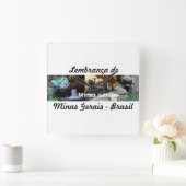 Relogio lembrança de Minas Gerais Vierkante Klok (Huis)