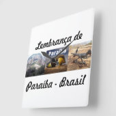Relogio lembrança de Paraíba Vierkante Klok (Hoek)