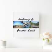 Relogio lembrança de Paraná Brasil Vierkante Klok (Huis)