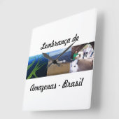 relogio lembrança do Amazonas Vierkante Klok (Hoek)