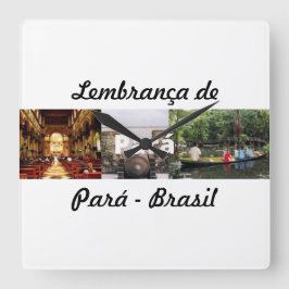 Relogio lembrança do Pará Vierkante Klok