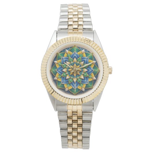 Relógio Mandala Luxo - 01 Horloge (Voorkant)