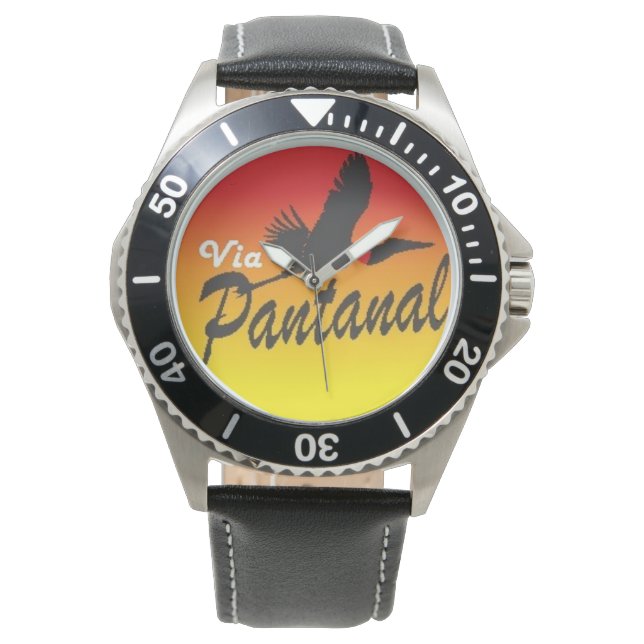 Relógio Masculino Preto de Aço Inoxidável e Pulsei Horloge (Voorkant)