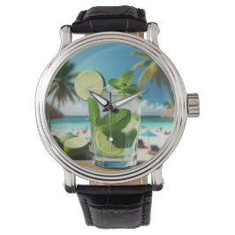 Relógio Personalizado Diferente Fundo Caipirinha Horloge