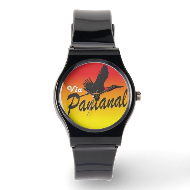 Relogio Pulseira de silicone preta Horloge (Voorkant)