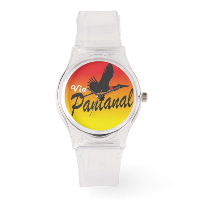 Relogio Pulseira de silicone transparente Horloge (Voorkant)