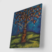 Reloj Árbol de la fiesta eterna Vierkante Klok (Hoek)