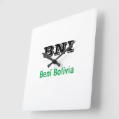 Reloj BNI Beni Bolivia Vierkante Klok (Hoek)