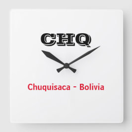Reloj Chuquisaca Bolivia Vierkante Klok