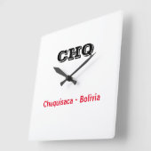 Reloj Chuquisaca Bolivia Vierkante Klok (Hoek)