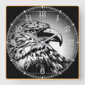 Reloj Cuadrado Time and illustrated art on your wa Vierkante Klok (Voorkant)