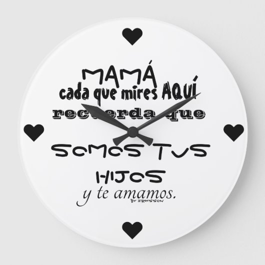 Reloj de parade dia de la madre grote klok (Voorkant)