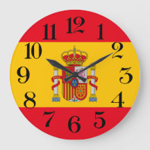 reloj de pared bandera de España