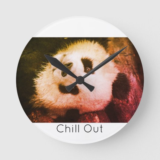 Reloj de pared Bear Panda Ronde Klok (Voorkant)