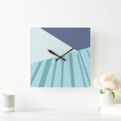 Reloj de pared blå vierkante klok (Huis)