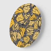 Reloj de pared circular estampado mariposa monarca grote klok (Hoek)