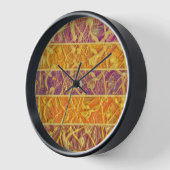 Reloj de pared colorido colores abstracto (Hoek)