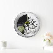 Reloj de pared con CD Y caballos Grote Klok (Huis)