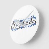 Reloj de Pared con Diseño de El Salvador  Ronde Klok (Hoek)