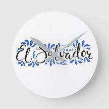Reloj de Pared con Diseño de El Salvador 