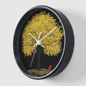 Reloj de pared con fondo de árbol (Hoek)