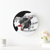 Reloj de pared con notas Musicales Y Mujer Grote Klok (Huis)