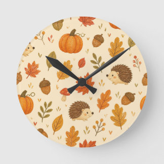 Reloj de pared con patrón otoño ideal para niños ronde klok