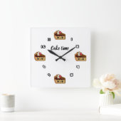 Reloj de pared cuadrado CAKE TIME Vierkante Klok (Huis)