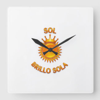 Reloj de Pared Cuadrado con Logo Sol Brillo Sola | Vierkante Klok