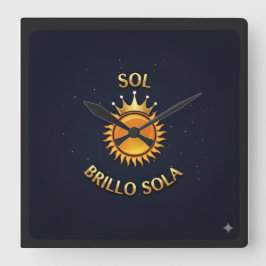 Reloj de Pared Cuadrado con Logo Sol Brillo Sola | Vierkante Klok