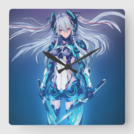 Reloj de pared de anime vierkante klok (Voorkant)