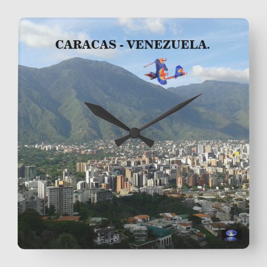 RELOJ DE PARED DE CARACAS - VENEZUELA. VIERKANTE KLOK (Voorkant)