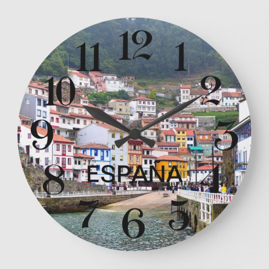 reloj de pared de Cudillero en Asturias, España Grote Klok (Voorkant)