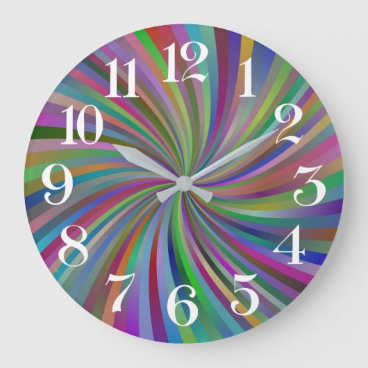 reloj de pared espiral multicolor grote klok (Voorkant)