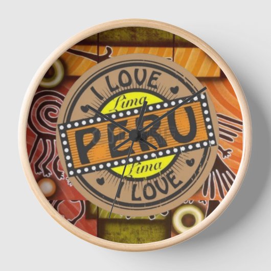Reloj de pared Ilove Peru (Voorkant)